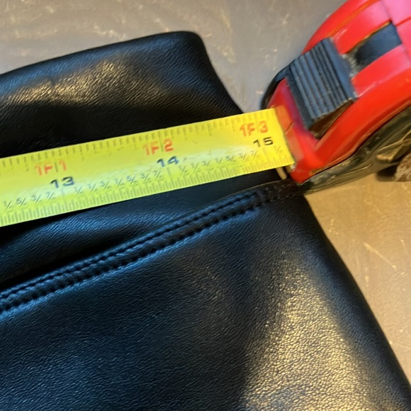 BELLE BY KIM GRAVEL FAUX LEATHER PONTE PANT WITH HIP ZIPPERS, BLACK - Picture 16 of 16